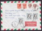 Italy Airmail Posta Aerea ESPRESSO EXPRÈS Label FIRENZE 1980 Cover To VALBY Danimarca Carlo Maderno - Posta Espressa/pneumatica