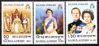 Bangladesh Yvert 94-96 Year 1977 25th Ann. Queen Ascension To The Throne MNH - Bangladesh