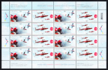 Canada MNH Scott #2159a Minisheet Of 8 Pairs 51c Canadian Forces Snowbirds - Ganze Bögen