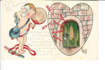 Embossed Cupid To My Valentine Arrows In Door Try Your Heart To Win - Valentijnsdag