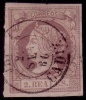 Edifil 56 Usado 2 Reales Lila De 1860 Catálogo 14 Eur Fechador Jerez Cádiz - Oblitérés