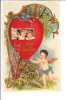 Embossed To My Love Cupid Children Heart Treehouse Blindfolded Cupid 1912 - Valentine's Day