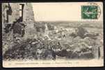 CPA  ANCIENNE- FRANCE- CHAUVIGNY (86)- VUE SUR LA VILLE BASSE EN TRES GROS PLAN- RUINES DU CHATEAU - Chauvigny