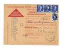 37   INDRE&LOIRE  « TOURS » Carte Remboursement  CCP - Lettres & Documents