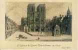 Vieux  Paris   L'Eglise Et Le Parvis Notre-Dame En 1637    Cpa - Loten, Series, Verzamelingen