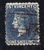 ST VINCENT  Victoria  1/- Indigo  No Wmk  Perf 11 X 12 1/2 SG 13 - St.Vincent (...-1979)