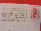 OBLITERATION FRANCAISE 1989 CAUSSADE 82 REVOLUTION FRANCAISE RARE - Franse Revolutie