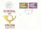 YUGOSLAVIA  EUROPA CEPT 1969   FDC - 1969