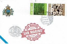 FDC SAN MARINO EUROPA CEPT - LA FORÊT ARBRES - 2011