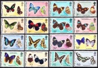Belize Yvert 335-350 Year 1974-1975 Butterflies MNH - Belice (1973-...)