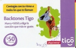 TARJETA DE HONDURAS DE 50 LEMPIRAS - BACKTONES TIGO - Honduras