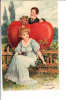 Embossed Valentine Couple With Large Heart 1909 - Valentijnsdag