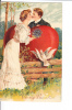 Embossed Couple Kissing Large Heart Doves To My Valentine - Valentine's Day