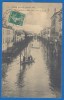 CPA Peu Courante - VAL DE MARNE - ABLON INNONDE JANVIER 1910 - LA RUE DU BAC VUE DU P.O. - Petite Animation, Barques - - Ablon Sur Seine