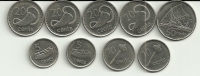 Fiji - Fidji - Lot De 9 Pièces / Coins - Année 1997(1pc) - 2009 (8pcs) - Circulées & TTB / Used & Very Nice - Fidji