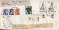 VATICANO – VATICAN CITY - VATICAN - 04/01/1964 - VIAGGIO IN TERRA SANTA - ANNULLO - RACCOMANDATA - Storia Postale