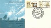 AUSTRALIA  FDC 200TH ANN. OF JAMES COOK IN ANTARTIC 2 STAMPS DATED 22-01-1973 CASEY BASE CTO SG? READ DESCRIPTION !! - Covers & Documents