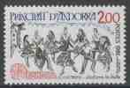 Andorra French Post 1981 Mi 314 YT 293 Sc 287 ** „El Contrapas“ Danse Folklorique/ Folk Dance/ Volkstanz  - Europa Cept - Danse