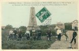 Châtillon - Monument Situé En Face La Tour Biret ... - Groupes De Cyclistes -superbe Animation -1906 ( Voir Verso ) - Châtillon