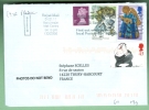 GRANDE BRETAGNE : 4 Timbres Sur Lettre : Alice - Religion Ange - Dessin Humoristique - Unclassified