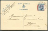 EP Carte 35 Cent/50 Centimes, Obl. Sc QUEVY-le-PETIT Du 31-VII-1936 Vers Hyon - 6940 - Cartoline 1934-1951