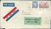 Lettre Par Avion De SYDNEY Le 30-6-1938 Vers Saint-Etienne - Verso : Dc Consulat Général De France à Melbourne - 6950 - Briefe U. Dokumente