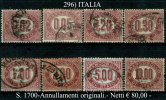 Italia-F00296 - 1875 - Servizio - Sassone: N.1/8 (o) - Privi Di Difetti Occulti. - Service