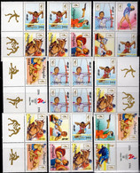 Olympiade 1996 Mongolia 2633/1 9x4-Blocks ** 36€ Piktogramm Reitsport Boxen Ringen Bloc Ss Se-tenants Ms Bf Olympic - Gewichtheben