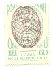 1956 - Italia 807 Ammissione All'ONU V50 - Disegno Spostato, - Abarten Und Kuriositäten