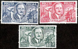 POLAND..1951..Michel # 702-704...MLH...MiCV - 32 Euro. - Unused Stamps
