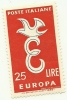 1958 - Italia 838 Europa V54 - Punto Bianco Sotto Colomba, - Abarten Und Kuriositäten