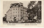 Spokane WA, Culmstock Arms Apartment Hotel, Lodging,  C1940s Vintage Real Photo Postcard - Spokane