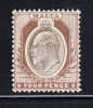 Malta MH Scott #26 4p Edward VII - Malta (...-1964)