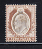 Malta MH Scott #26 4p Edward VII - Malte (...-1964)