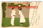 ART NOUVEAU - B WENNEBERG - Sport < Lawn Tennis - Couple D´Amoureux - Amour - Jeune Fille Au Chapeau - Dos Scané - Wennerberg, B.