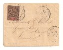 Lettre - MARTINIQUE - ST PIERRE - Càd/N°38 - 1895 - Trés Rare Destination - SUPERBE - Storia Postale