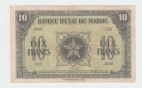 MOROCCO 10 DIX FRANCS 1943 VF P 25 - Morocco