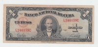 Cuba 1 Peso 1949 VF+ Crispy Banknote P 77a 77 A - Kuba