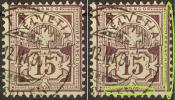 Ziffer 64Bc.1.02  "doppelte/gebrochene Randlinien"       1906 - Variétés