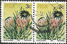 SOUTH AFRICA 1977 Succulents - 3c P Nerifolia  FU PAIR - Used Stamps