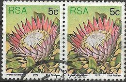 SOUTH AFRICA 1977 Succulents - 5c P Cymaroides  FU PAIR - Oblitérés