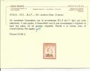 ITALY KINGDOM ITALIA REGNO 1921 BLP CENTESIMI 20 MLH CERTIFICATO OTTIMA CENTRATURA - Zegels Voor Reclameomslagen (BLP)