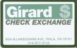 TARJETA DE ESTADOS UNIDOS DE GIRARD CHECK EXCHANGE  (USA) - Otros & Sin Clasificación