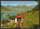 Treib Talstation Der Treib-Seelisberg Bahn Blick Auf Vierwaldstättersee Brunnen Mythen 1976 - Seelisberg