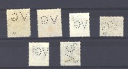 Australie  -  Perfin  :  6 Perfins VG  (o) - Postage Due