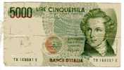 BILLET ITALIE - 111 - 1985 - 5000 LIRE - BELLINI - OPERA "NORMA" - COLISEE - - 5000 Liras