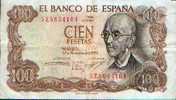 ESPAGNE - 100 Pesetas 1970 - 100 Peseten