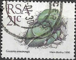 SOUTH AFRICA 1988 Succulents  - 21c Gasteria Amstrongii FU - Used Stamps