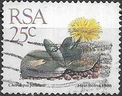 SOUTH AFRICA 1988 Succulents - 25c. - "Cheiridopsis Peculiaris"  FU - Usados