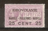 1917 REGNO POSTA AEREA NAPOLI PALERMO MNH ** - RR2623 - Posta Aerea